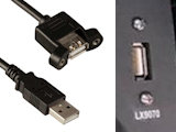 USB extension cable with built-in socket