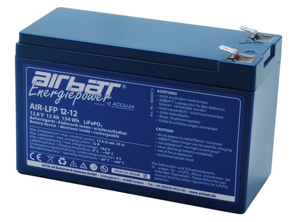 LiFePO4 Airbatt 12Ah Versorgungsbatterie
