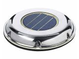 Solarventilator mit Akku im Edelstahlgehäuse